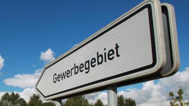 Schild Gewerbegebiet